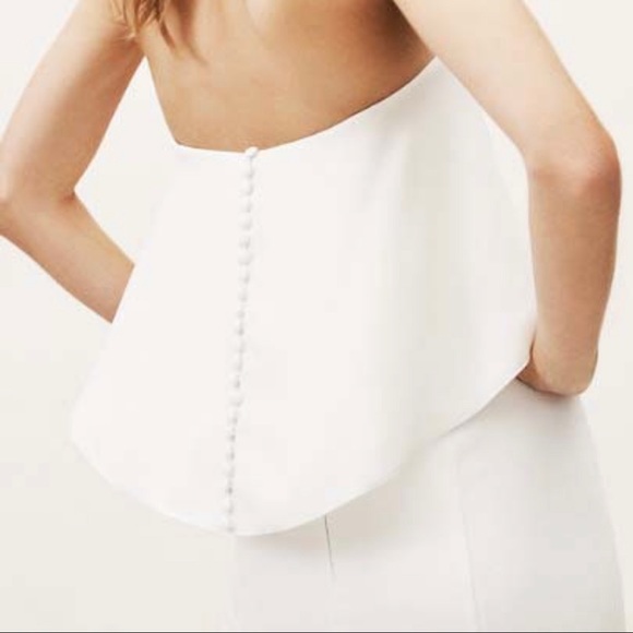 Whispers & Echoes White Strapless Wedding Dress Size 4 - Picture 4 of 7